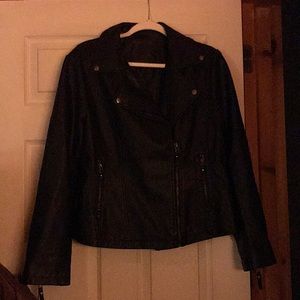 Max Studio black vegan leather jacket.